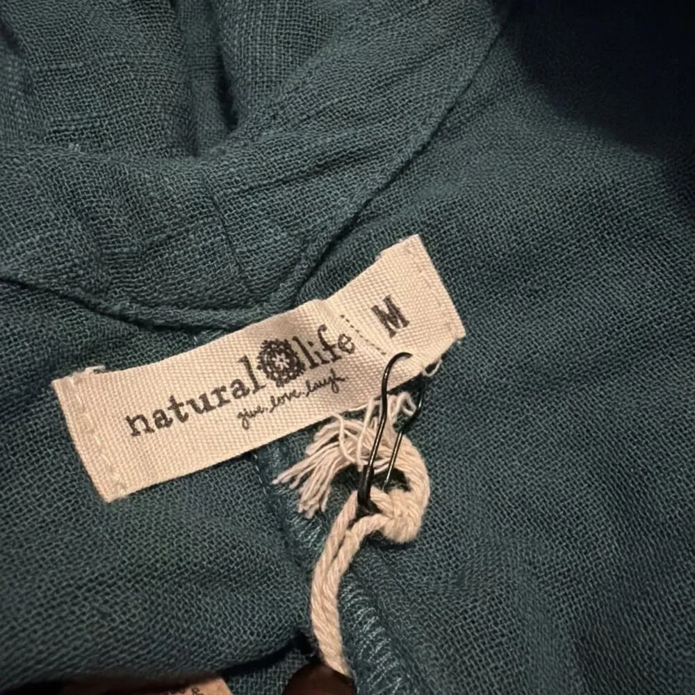 medium Natural Life green overalls jumpsuit women - Picture 2 of 9